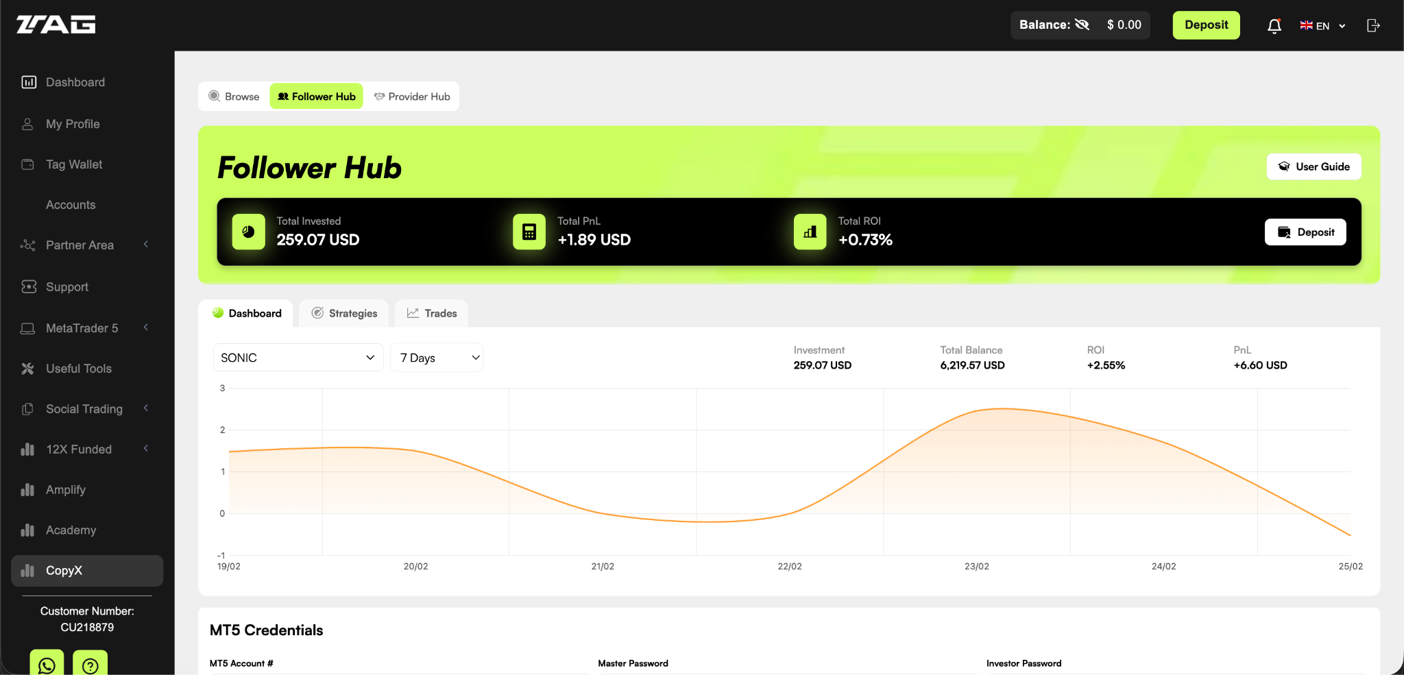 Followers Hub — monitor your investment