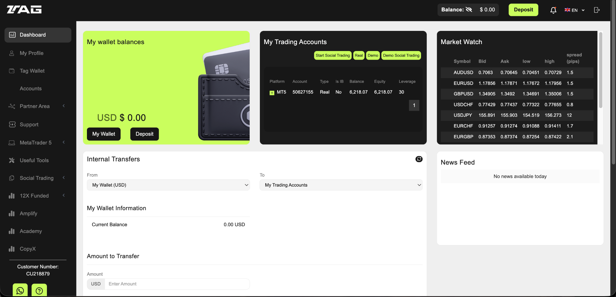 CopyX menu and browse traders
