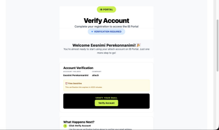 Email verification link