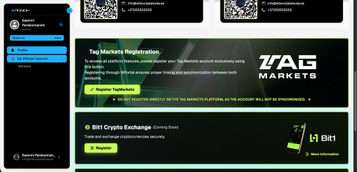 TAG Markets registration from IB Portal