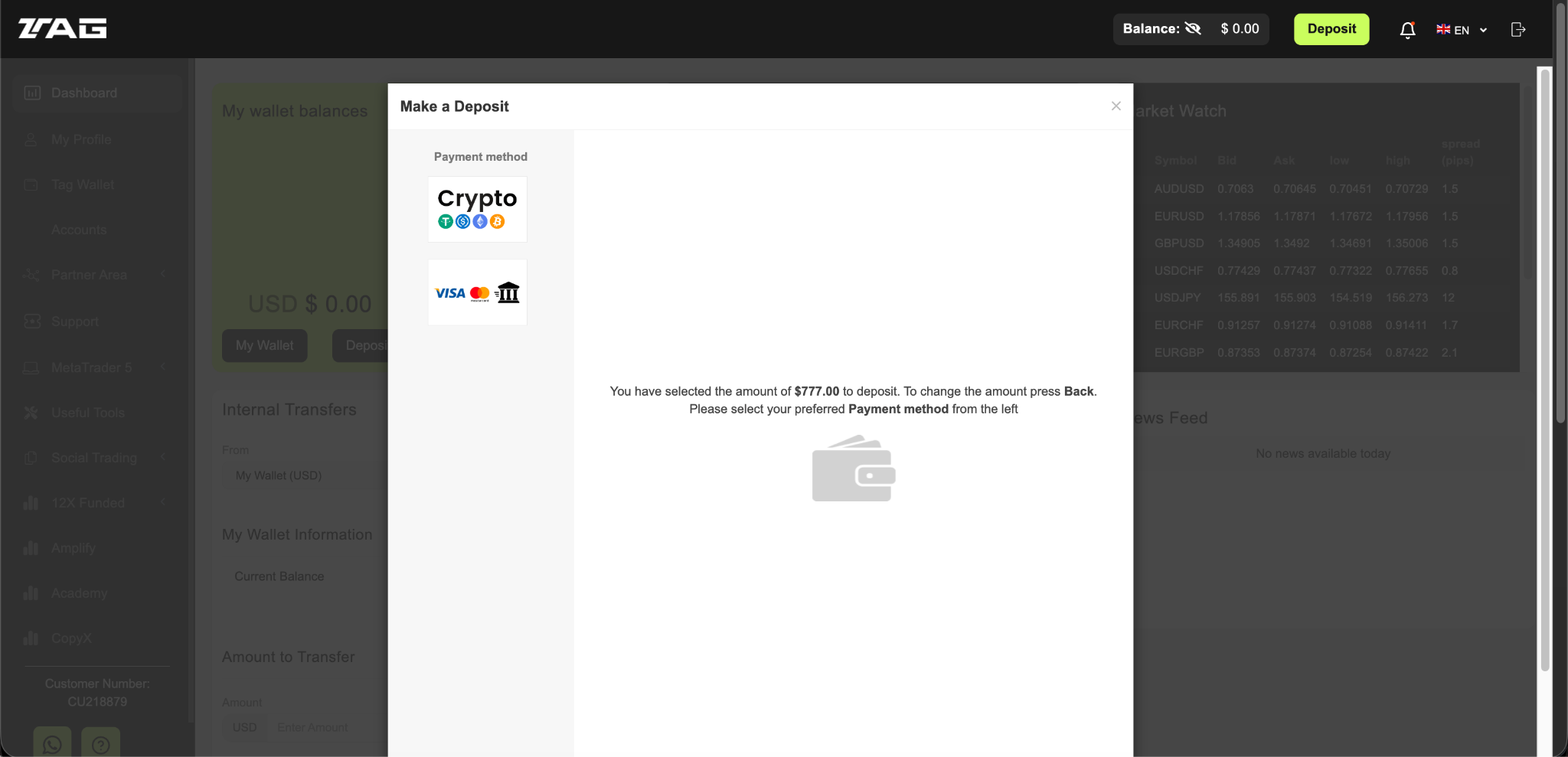 Select payment method